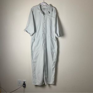 Madewell X As well light blue Coveralls long sleeve button front jumpsuit XXL